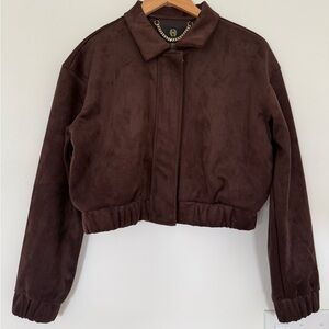 House of Harlow 1960 Faux Suede Crop Women’s Jacket Size Medium